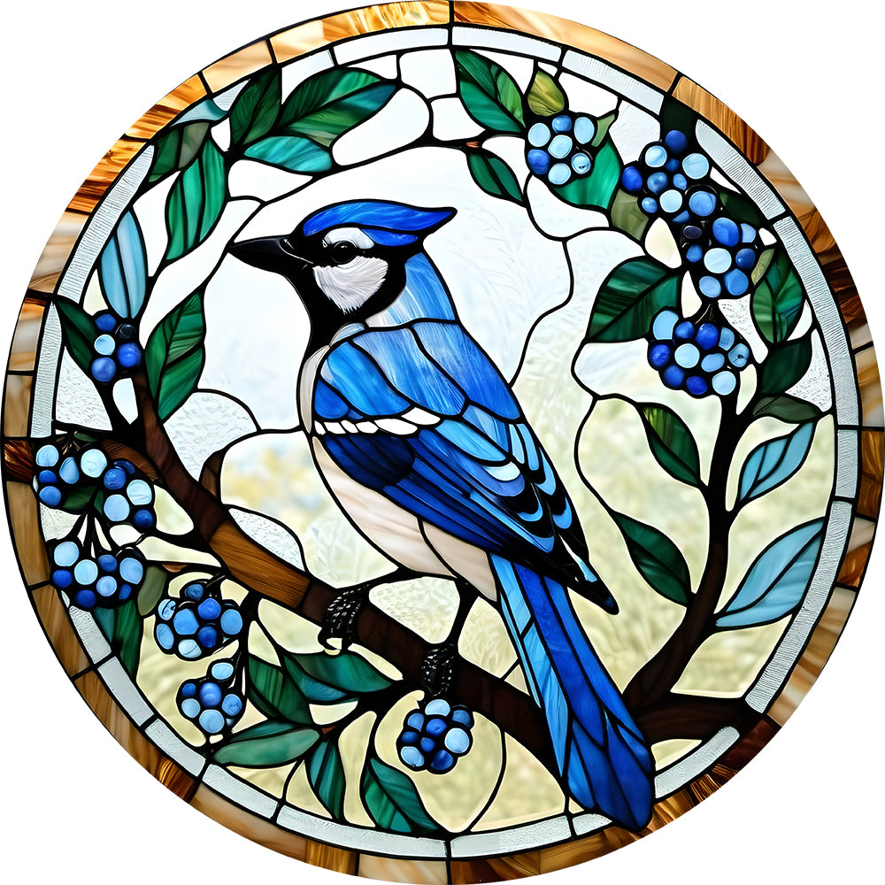 Hummingbird Stained Glass Suncatcher Window Hangings with Flowers, Bird Stained Glass for Window Decor Hummingbird Gifts for Mom,Bird Lovers