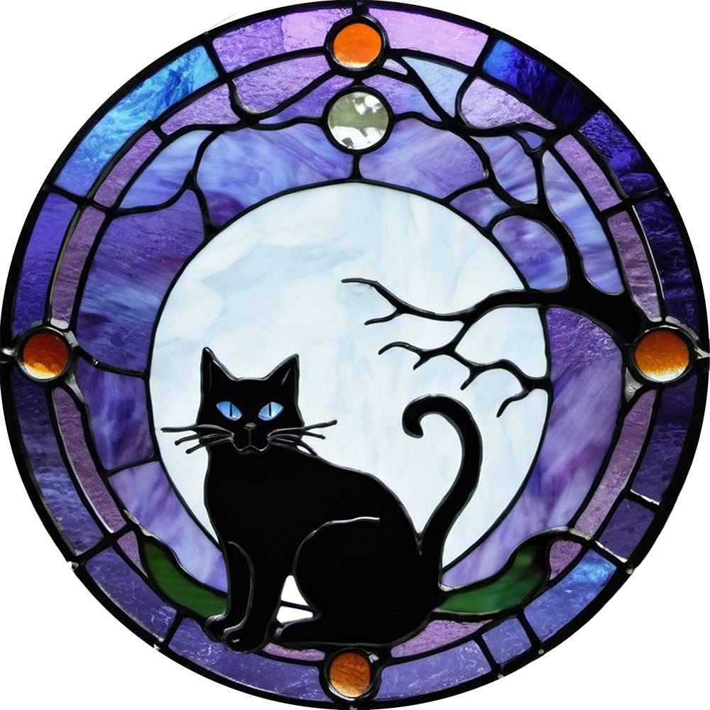 Halloween stained glass suncatcher,Halloween decoration,stained glass suncatcher,unique home decor,Halloween gift ideas,gothic decor