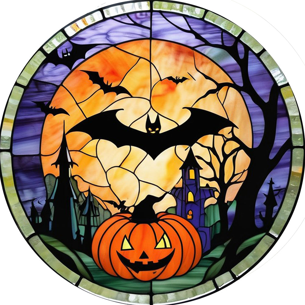 Halloween stained glass suncatcher,Halloween decoration,stained glass suncatcher,unique home decor,Halloween gift ideas,gothic decor